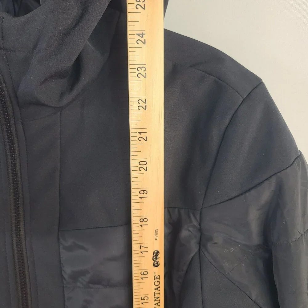 Avalanche Womens Water-Resistant Black Jacket With Hood & Ski Pass Pocket Sz M - Picture 8 of 11